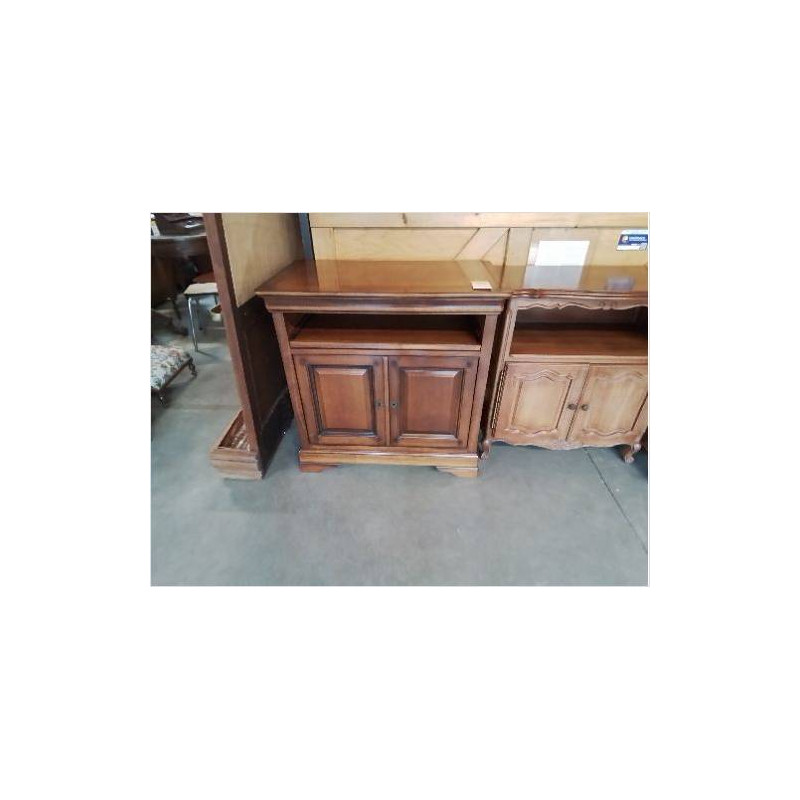 MEUBLE TV HI-FI 2 PORTES 1 NICHE STYLE LOUIS PHILIPPE 