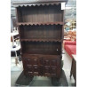 BUFFET BOIS MOULURE  2 PORTES 3 ÉTAGÈRES