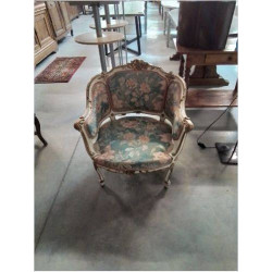 BERGERE BOIS PEINT BEIGE ET...