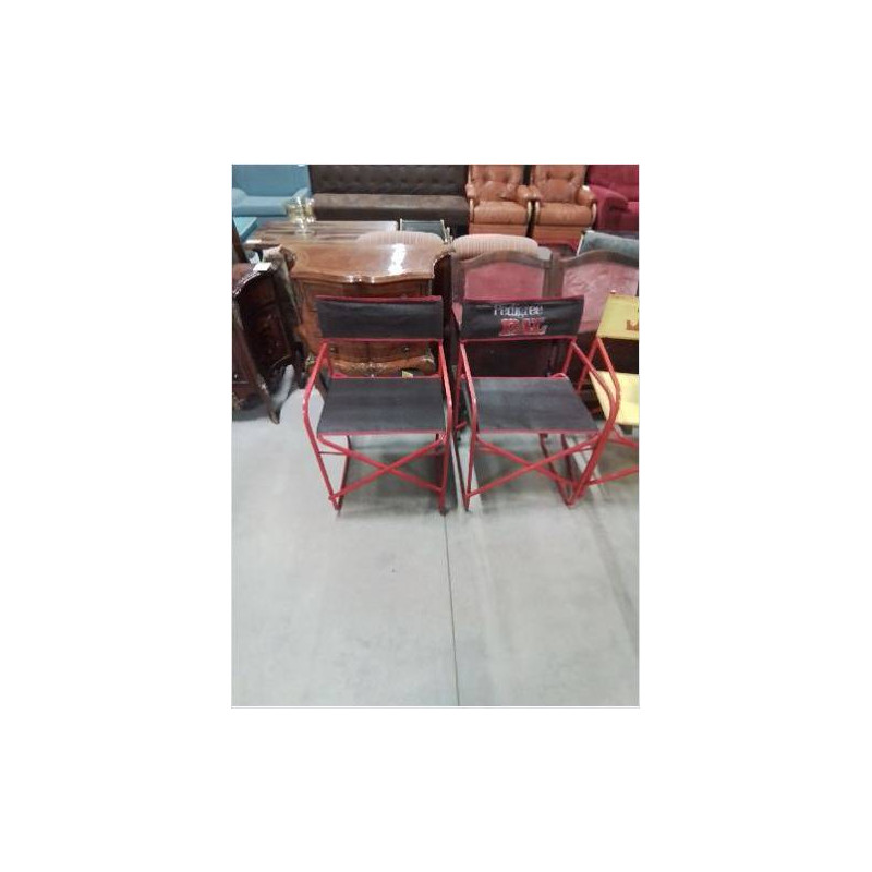 CHAISE PLIANTE PUBLICITAIRE  PEDIGREE PAL METAL ROUGE