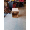 CHEVET ART DÉCO BOIS 1 NICHE 1 TIROIR DESSUS MARBRE 