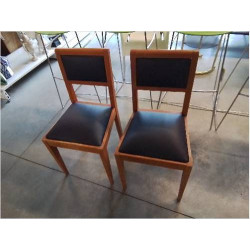 PAIRE DE CHAISES BOIS CLAIR...