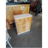 MEUBLE DE SALLE DE BAIN BOIS BLANC 2 PORTES ET 2 TIROIRS PIN