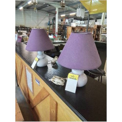 LAMPE CERAMIQUE MAUVE AJ MAUVE