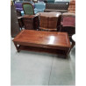 TABLE BASSE RECTANGULAIRE BOIS 2 NIVEAUX 2 TIROIRS STYLE DIRECTOIRE 