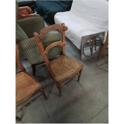 PAIRE DE CHAISES BOIS CANNÉ...