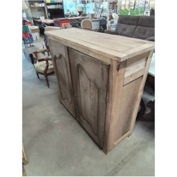 BUFFET BOIS NATUREL MOULURÉ 2 PORTES 