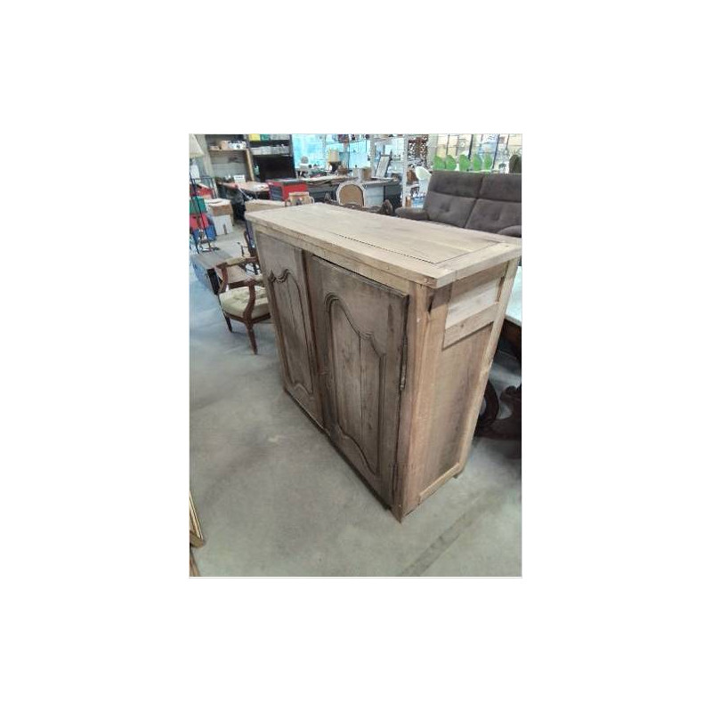 BUFFET BOIS NATUREL MOULURÉ 2 PORTES 