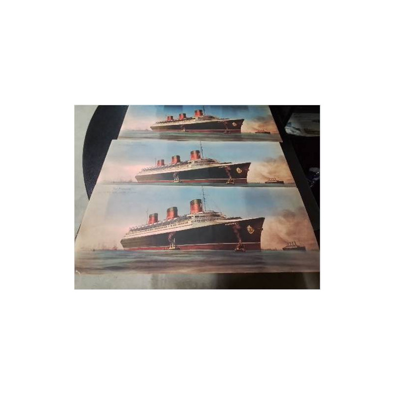 GRAVURE PAQUEBOT LA NORMANDIE CGT COMPOSITION DE ROBERT BLONDEL PEINTRE DE  MARINE EDITION COMBIER M