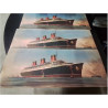 GRAVURE PAQUEBOT LA NORMANDIE CGT COMPOSITION DE ROBERT BLONDEL PEINTRE DE  MARINE EDITION COMBIER M