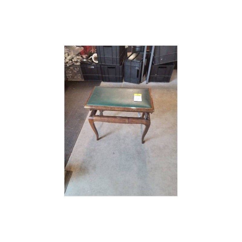 TABOURET DE PIANO BOIS ASSISE PU  VERT