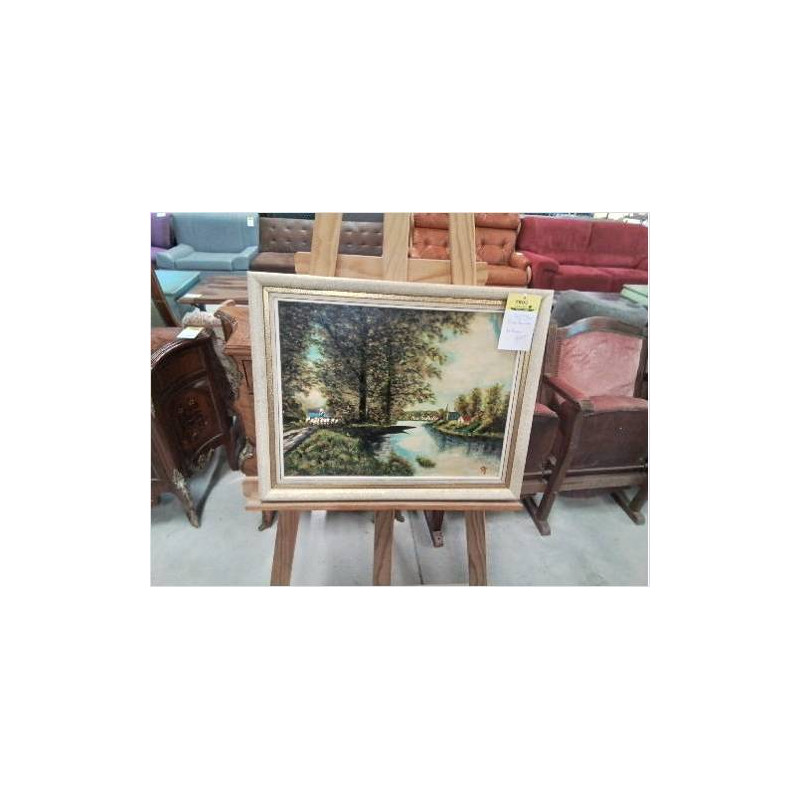 HUILE SUR PANNEAU HAMEAU