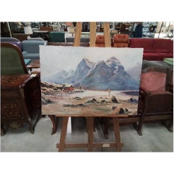 HUILE SUR TOILE RAFT SUND...
