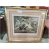 LITHOGRAPHIE  L ORAGE  XIXE JOSEPH FELON 1818 1896