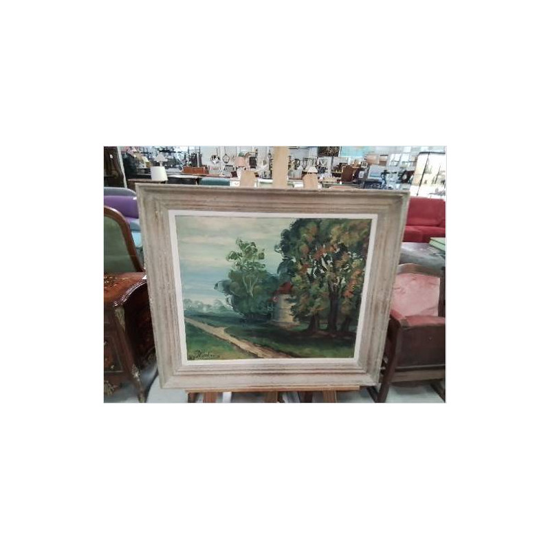 HUILE SUR TOILE LES CHATAIGNIERS G MAHIEU 