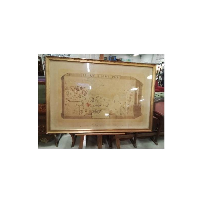 REPRODUCTION DRESSÉE A  LA MAIN DU PLAN DE LA HAVRE DE GRACE EN 1673