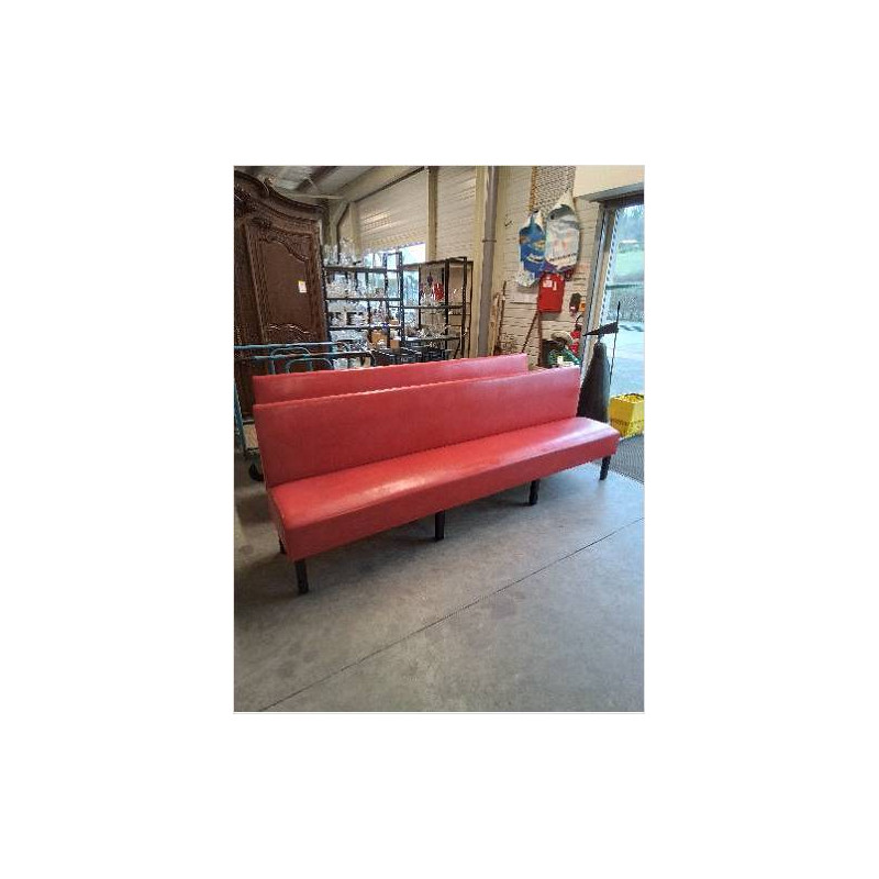 BANQUETTE BISTROT SKAÏ ROUGE PI2DS BOIS NOIR 270CM