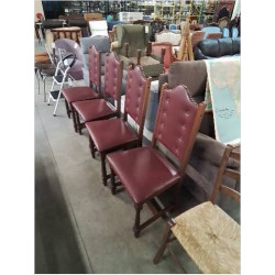 4 CHAISES A ENTRETOISE BOIS...