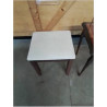TABOURET BOIS ASSISE  TISSU ECRU