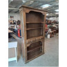 BIBLIOTHÈQUE BOIS 5 NICHES 2 TIROIRS