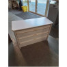 COMMODE 3 TIROIRS BOIS ECRU 