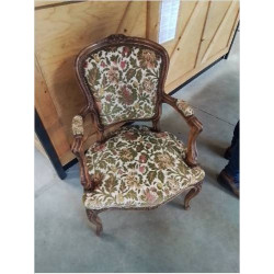 FAUTEUIL BOIS CAPITONNÉ...
