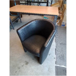FAUTEUIL CLUB PU NOIR