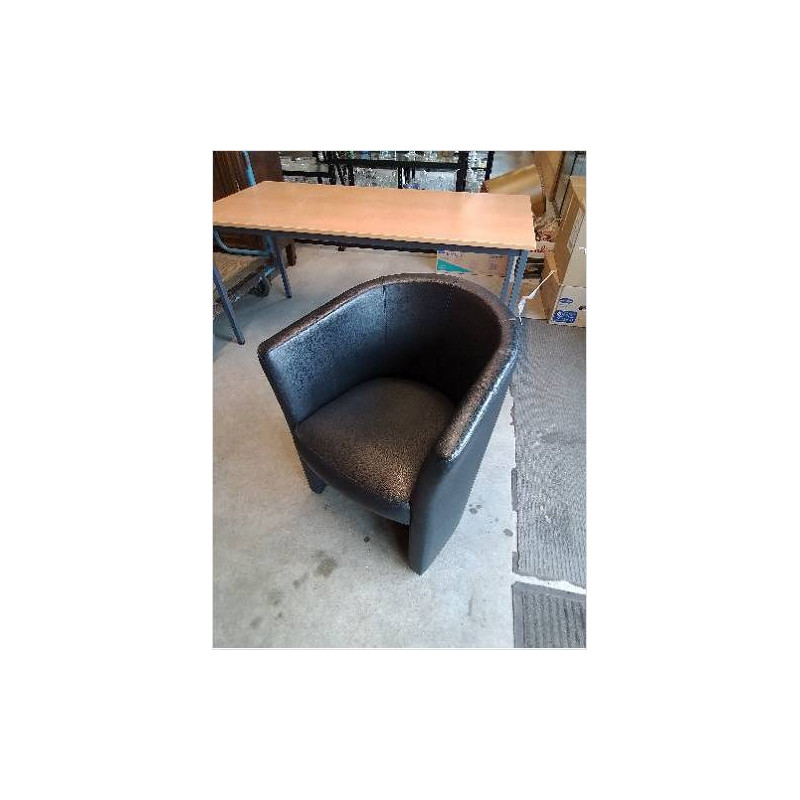 FAUTEUIL CLUB PU NOIR