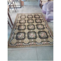 TAPIS LAINE OCRE MARRON A...