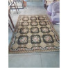 TAPIS LAINE OCRE MARRON A FLEURS 230X170