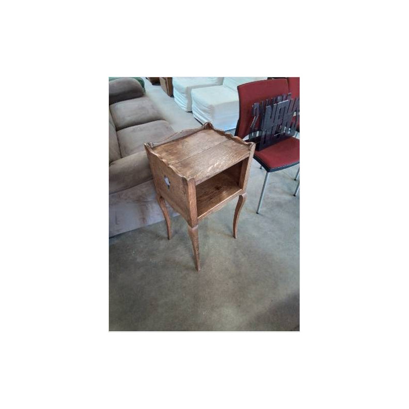 CHEVET BOIS CLAIR AUX CŒURS PIEDS GALBÉS STYLE REGENCE 