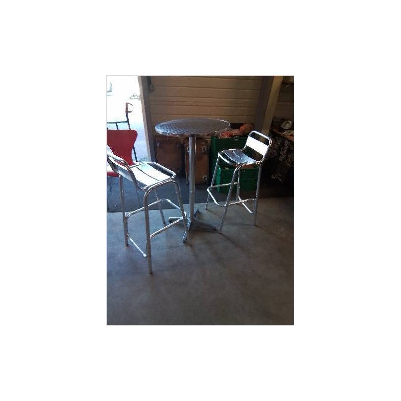 MANGE DEBOUT ET 2 TABOURET ALU 