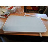 TABLE RABATABLE DE BALCON RECTANGULAIRE MÉTAL PLATEAU VERRE 91X51