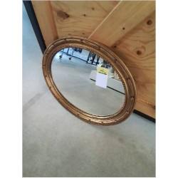MIROIR OVALE MOULURE DORE...