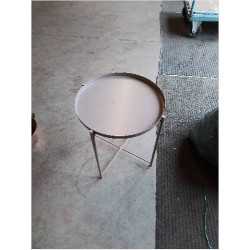 TABLE BASSE RONDE METAL TAUPE