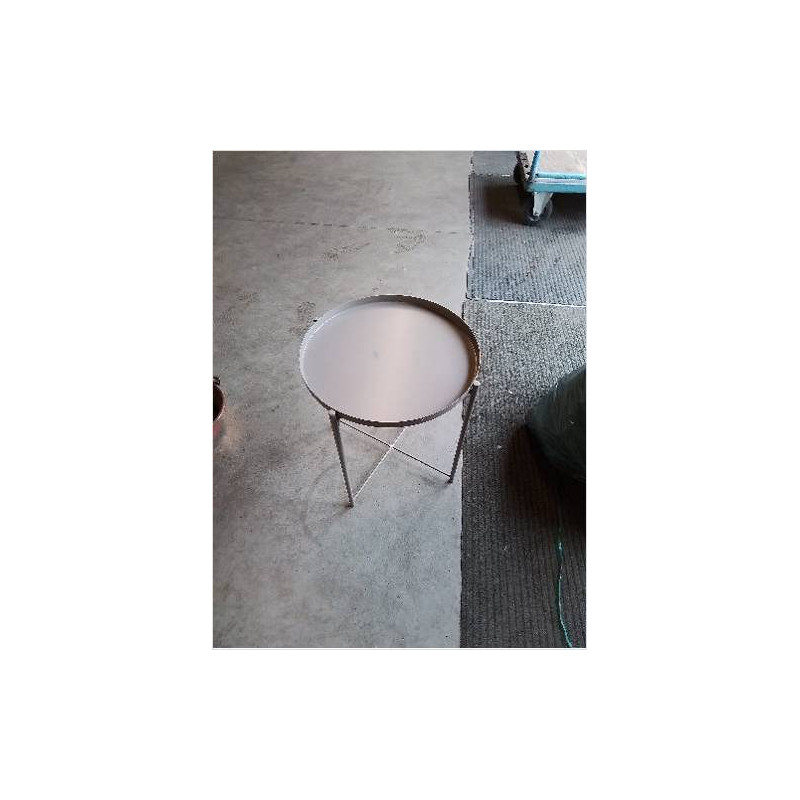 TABLE BASSE RONDE METAL TAUPE