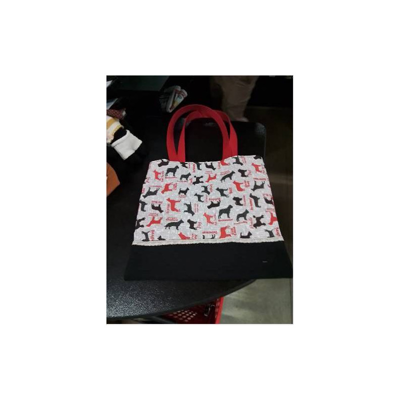 SAC CABA CHIENS NOIR ET ROUGE
