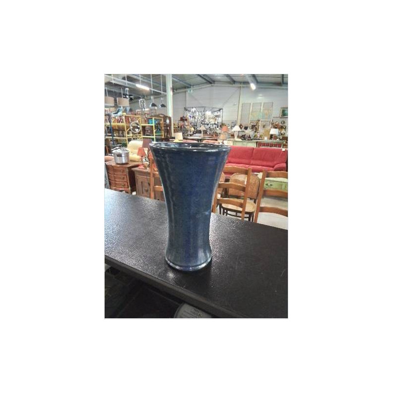 VASE GRÈS VERNISSE BLEU GUIBERT LAMOURA