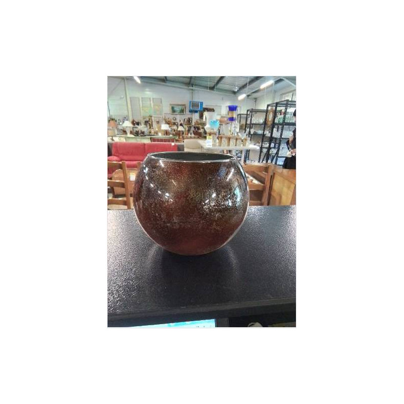 VASE BOULE LAQUÉ SUR VERRE LAQUES D’OCÉANIE JEAN NOEL BOUILLET (1943)