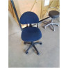CHAISE DE BUREAU A ROULETTES TISSU BLEU 