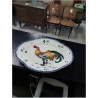 PLAT OVALE CÉRAMIQUE AU COQ K&G LUNEVILLE