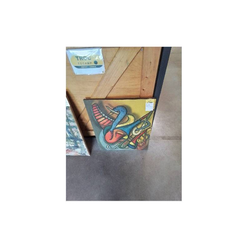 HUILE SUR TOILE INSTRUMENTS DE MUSIQUE  MATHIS