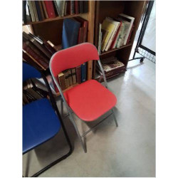 CHAISE PLIANTE MÉTAL GRIS...