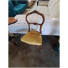 CHAISES BOIS ASSISE CAPITONNÉ TIISU OCRE STYLE LOUIS XV 