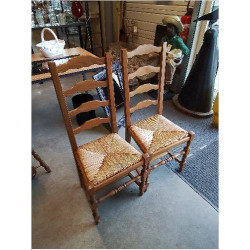 PAIRE DE CHAISES BOIS CLAIR...