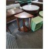 CONSOLE DE COIN A COLONNES 2 NIVEAUX BOIS CLAIR
