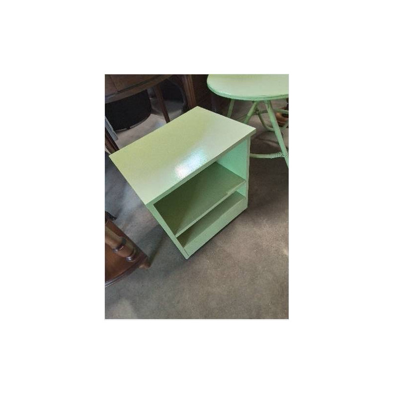 CAISSON BOIS PEINT VERT 2 NICHES 