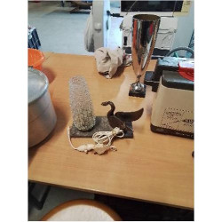 LAMPE AU CYGNE MÉTAL ET...