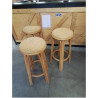 3 TABOURETS DE BAR ROTIN ASSISE VANNERIE 