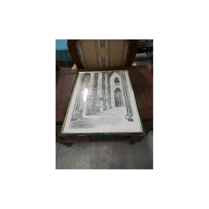 DESSIN L ABBATIALE DE FECAMP WILLIAM MORGAN 1922 1994